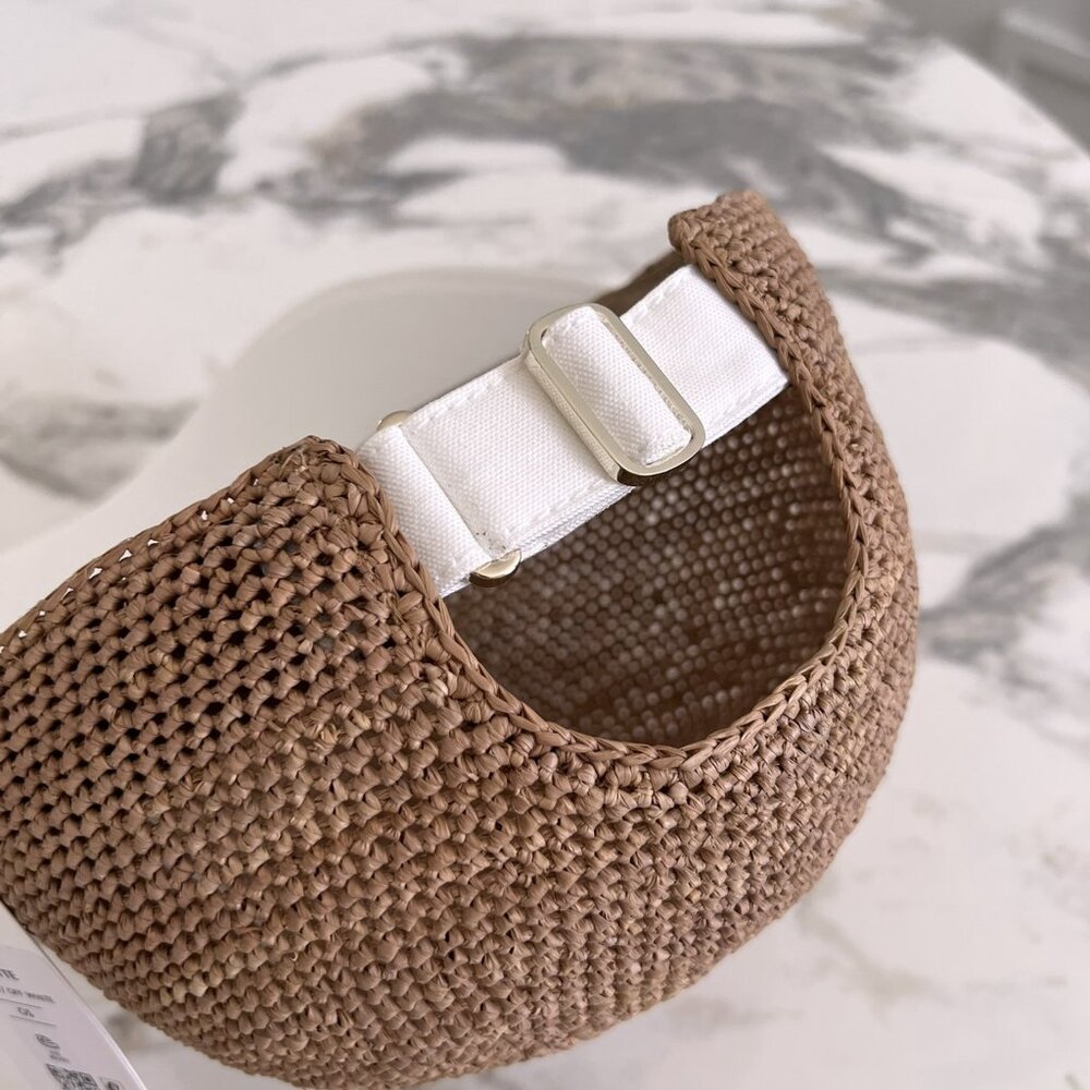 NWT - Helen Kaminski Vivette Raffia Cap - Nougat w/ Off white🤍🧢 - Picture 8 of 9
